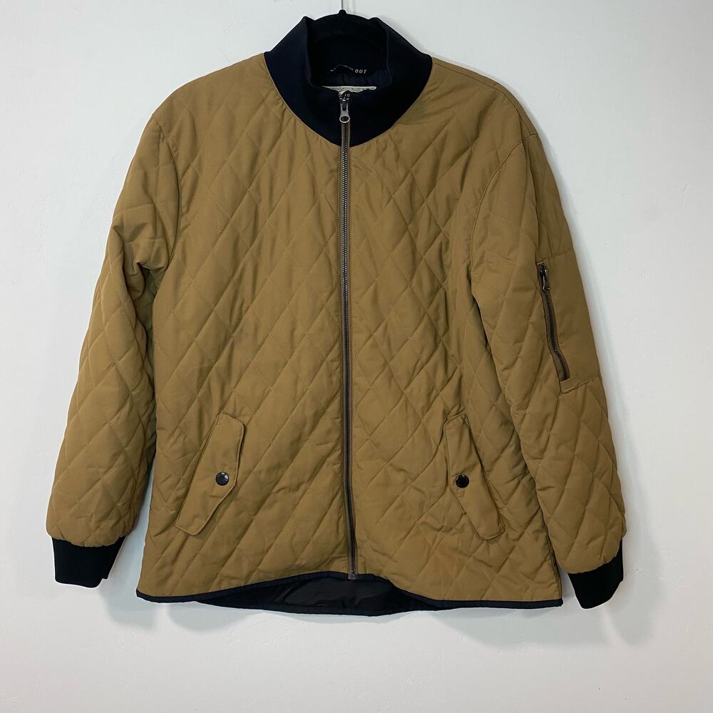 Airblaster BombAir Jacket Coat Women's Quilted Utility Brown Black Large